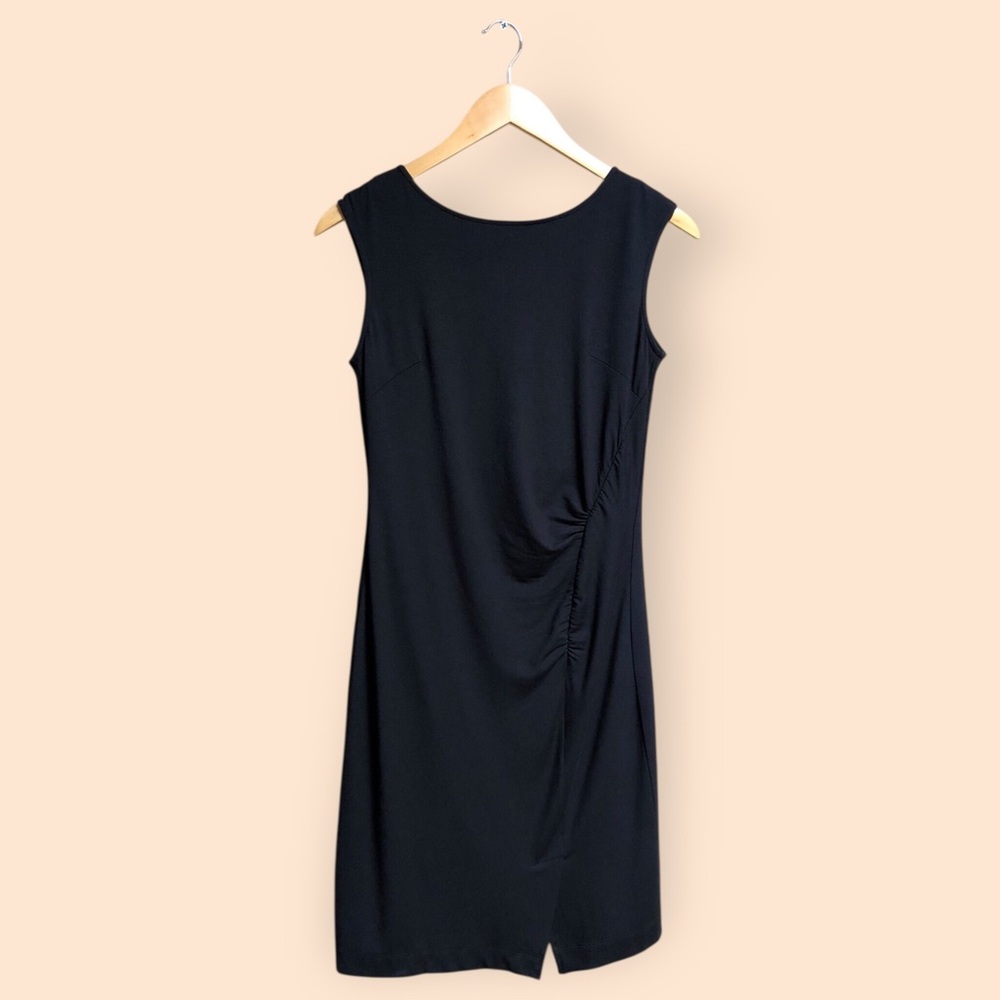Ann Taylor NWT Black Stretch Jersey Knit Sleeveless Casual Mini Dress XS Petite